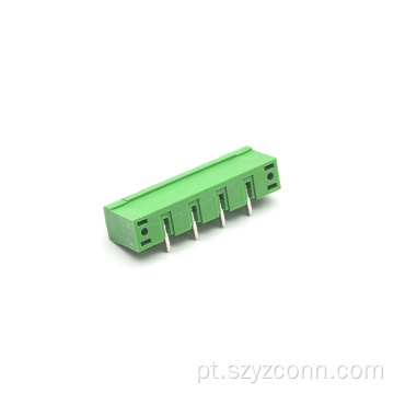 verde masculino plugável dos blocos terminais do passo de 7.62mm